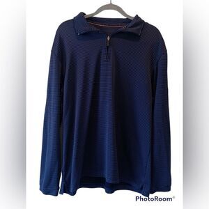 Haggar Men’s Quarter Zip Performance Pullover Large